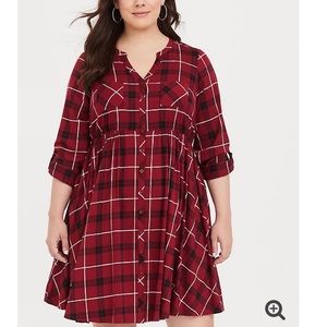 Size 3 Torrid Red Plaid Dress